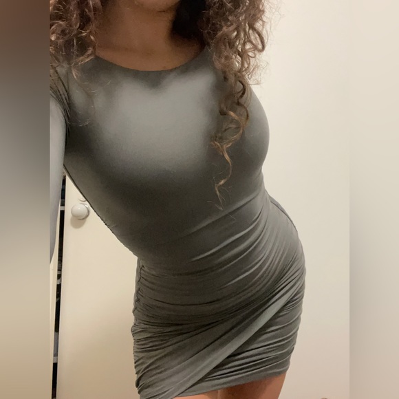 Kookai Grey Bodycon Dress - Picture 2 of 5